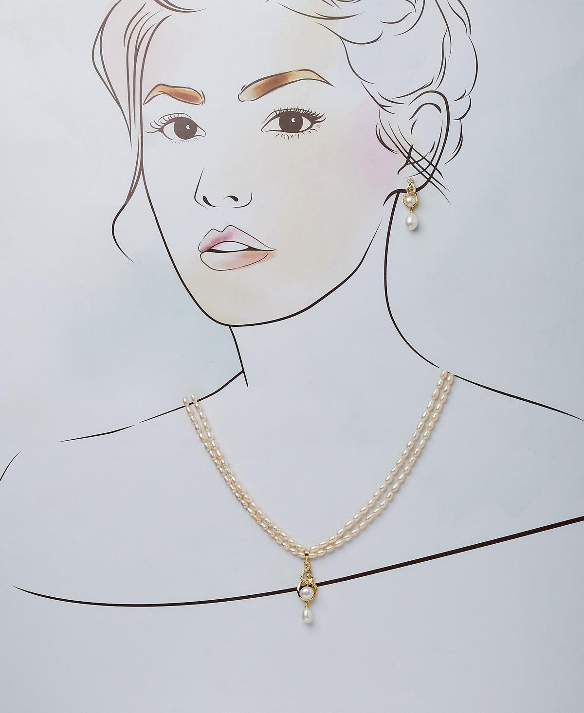 Elegant Real Pearl Necklace Set - Chandrani Pearls