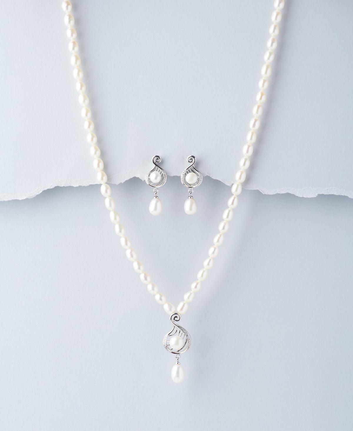 Elegant Real Pearl Necklace Set - Chandrani Pearls