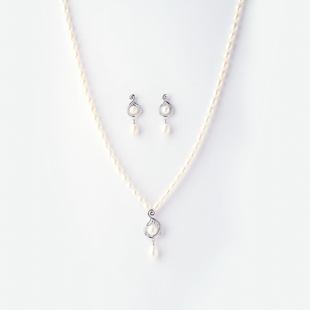 Elegant Real Pearl Necklace Set - Chandrani Pearls