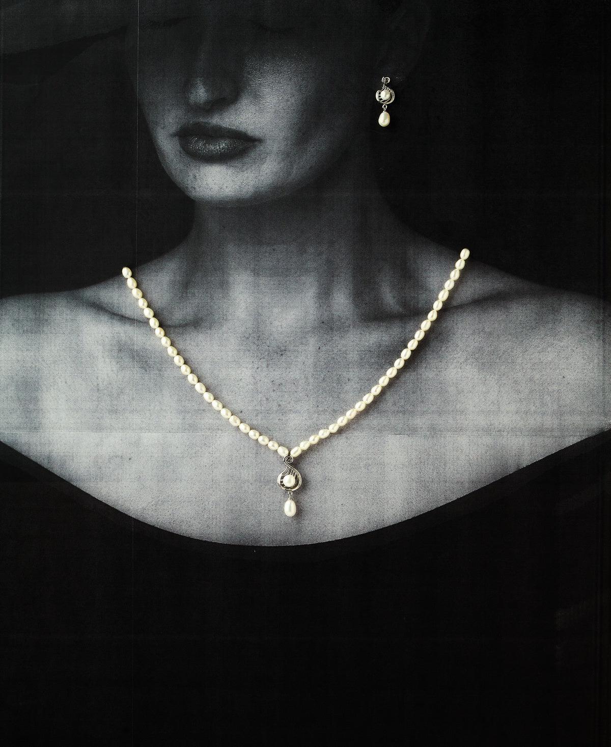Elegant Real Pearl Necklace Set - Chandrani Pearls