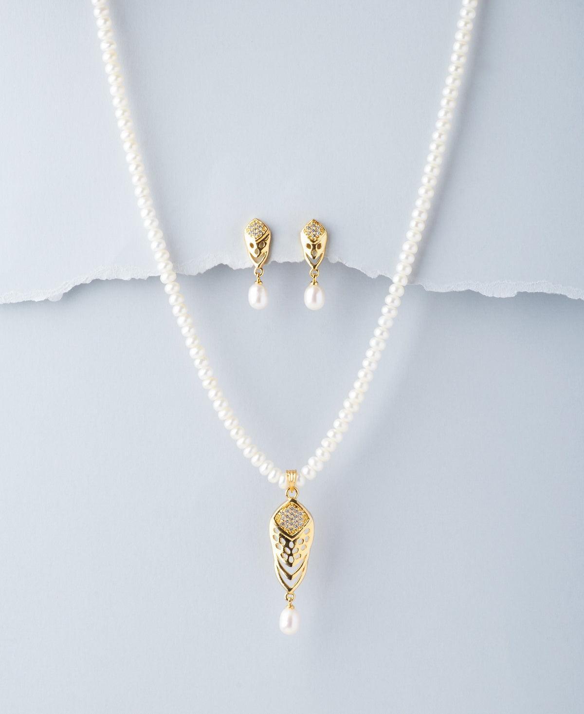 Elegant Real Pearl Necklace Set - Chandrani Pearls