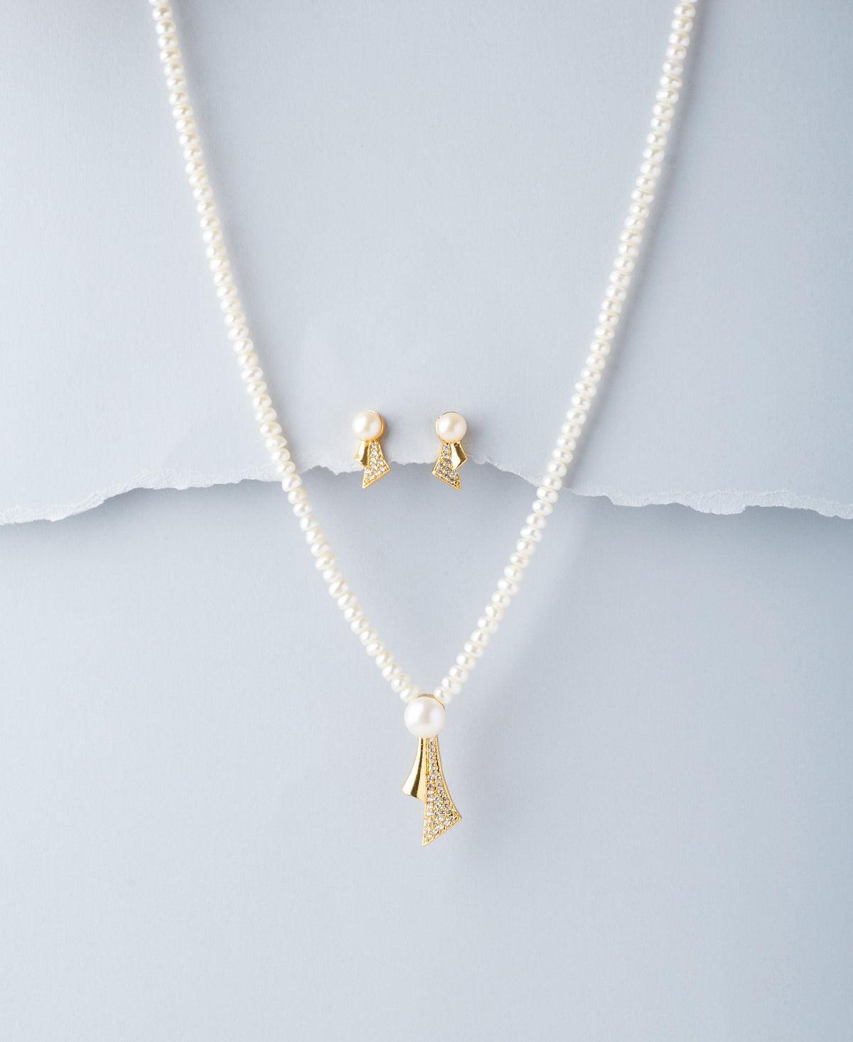 Elegant Real Pearl Necklace Set - Chandrani Pearls