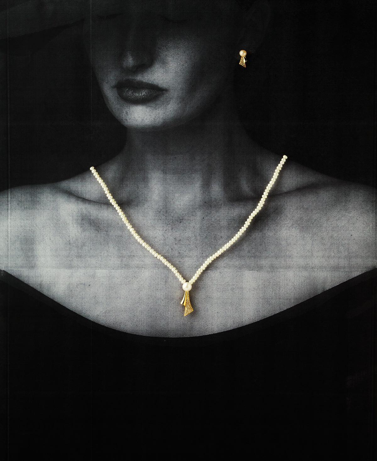 Elegant Real Pearl Necklace Set - Chandrani Pearls