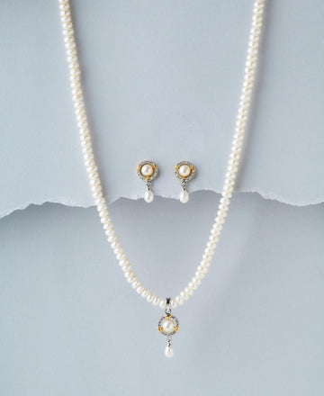 Elegant Real Pearl Necklace Set - Chandrani Pearls