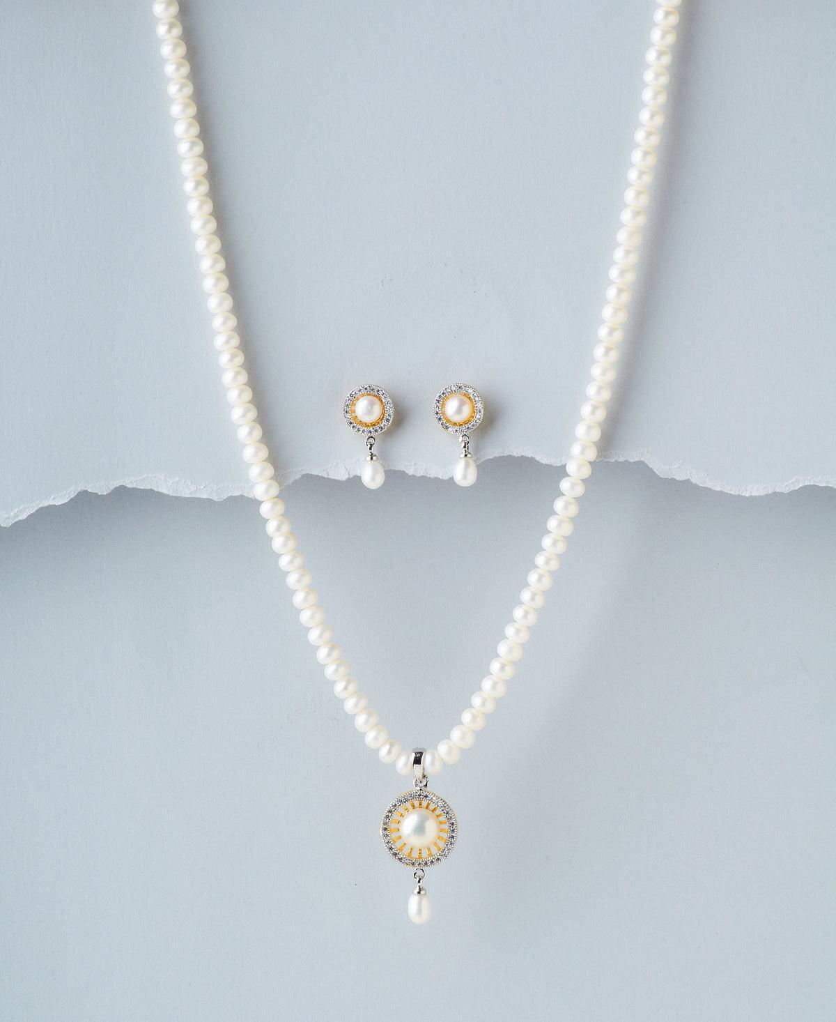 Elegant Real Pearl Necklace Set - Chandrani Pearls