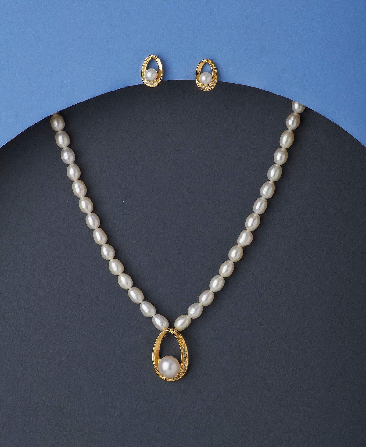 Elegant Real Pearl Necklace Set - Chandrani Pearls