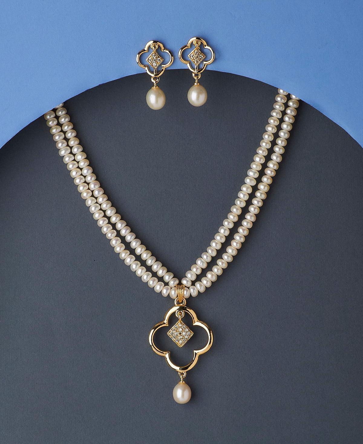 Elegant Real Pearl Necklace Set - Chandrani Pearls