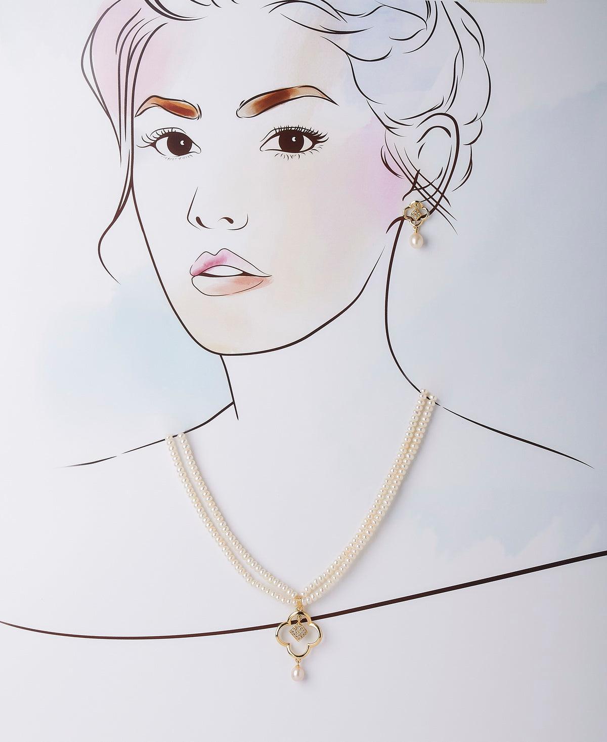 Elegant Real Pearl Necklace Set - Chandrani Pearls