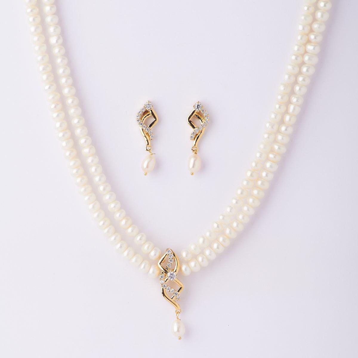 Elegant Real Pearl Necklace Set - Chandrani Pearls