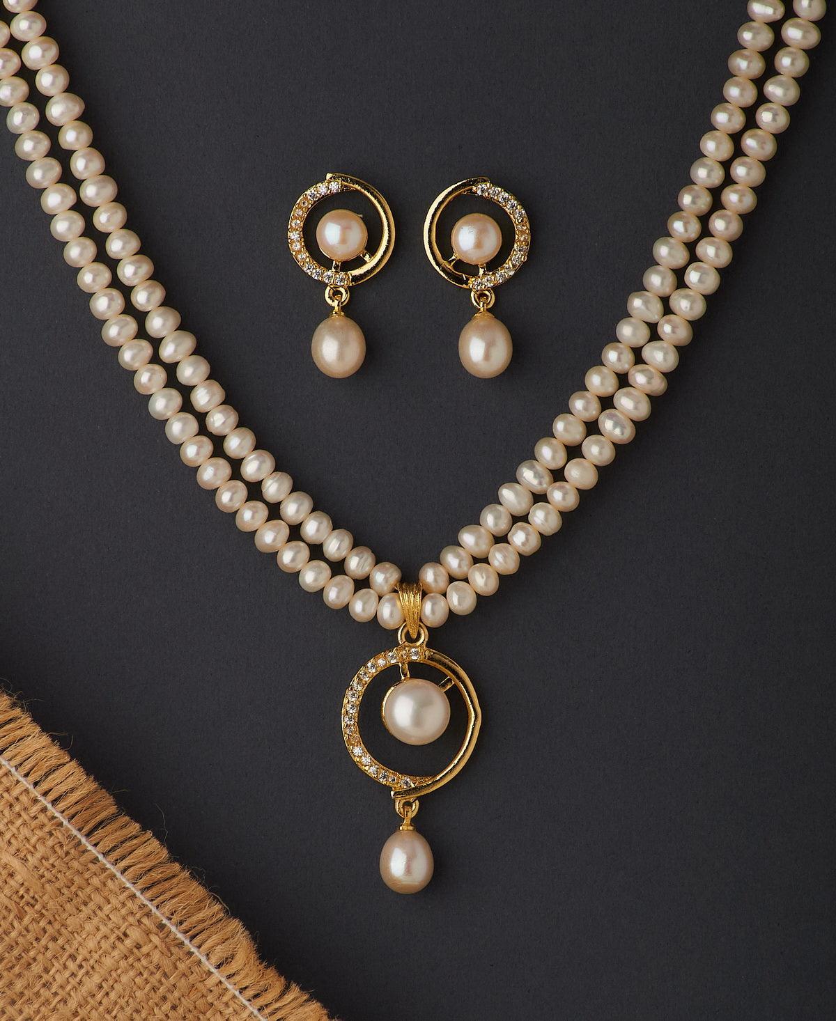 Elegant Real Pearl Necklace Set - Chandrani Pearls