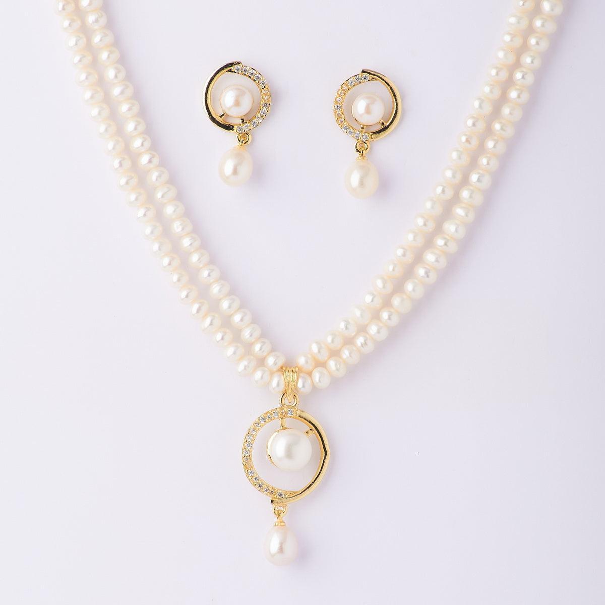Elegant Real Pearl Necklace Set - Chandrani Pearls