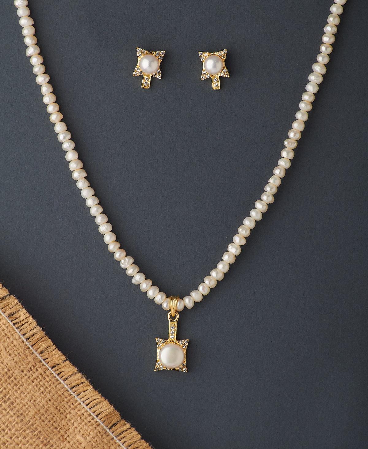 Elegant Real Pearl Necklace Set - Chandrani Pearls