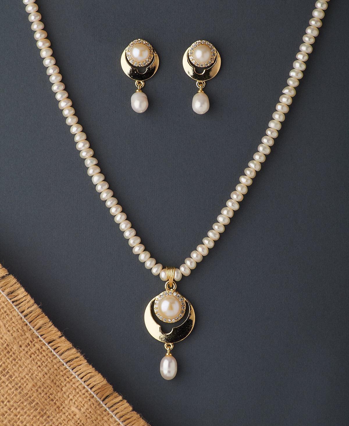 Elegant Real Pearl Necklace Set - Chandrani Pearls
