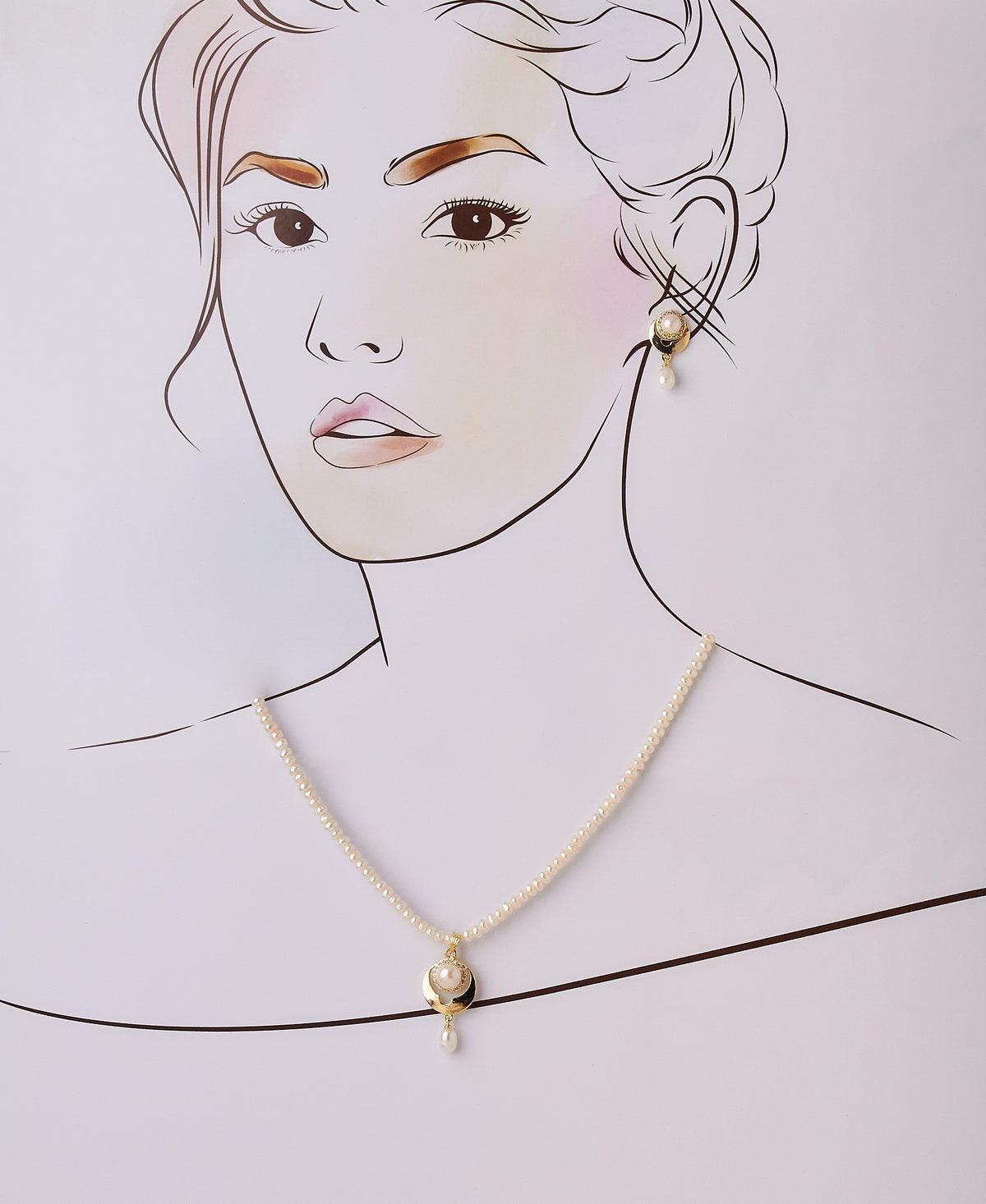 Elegant Real Pearl Necklace Set - Chandrani Pearls