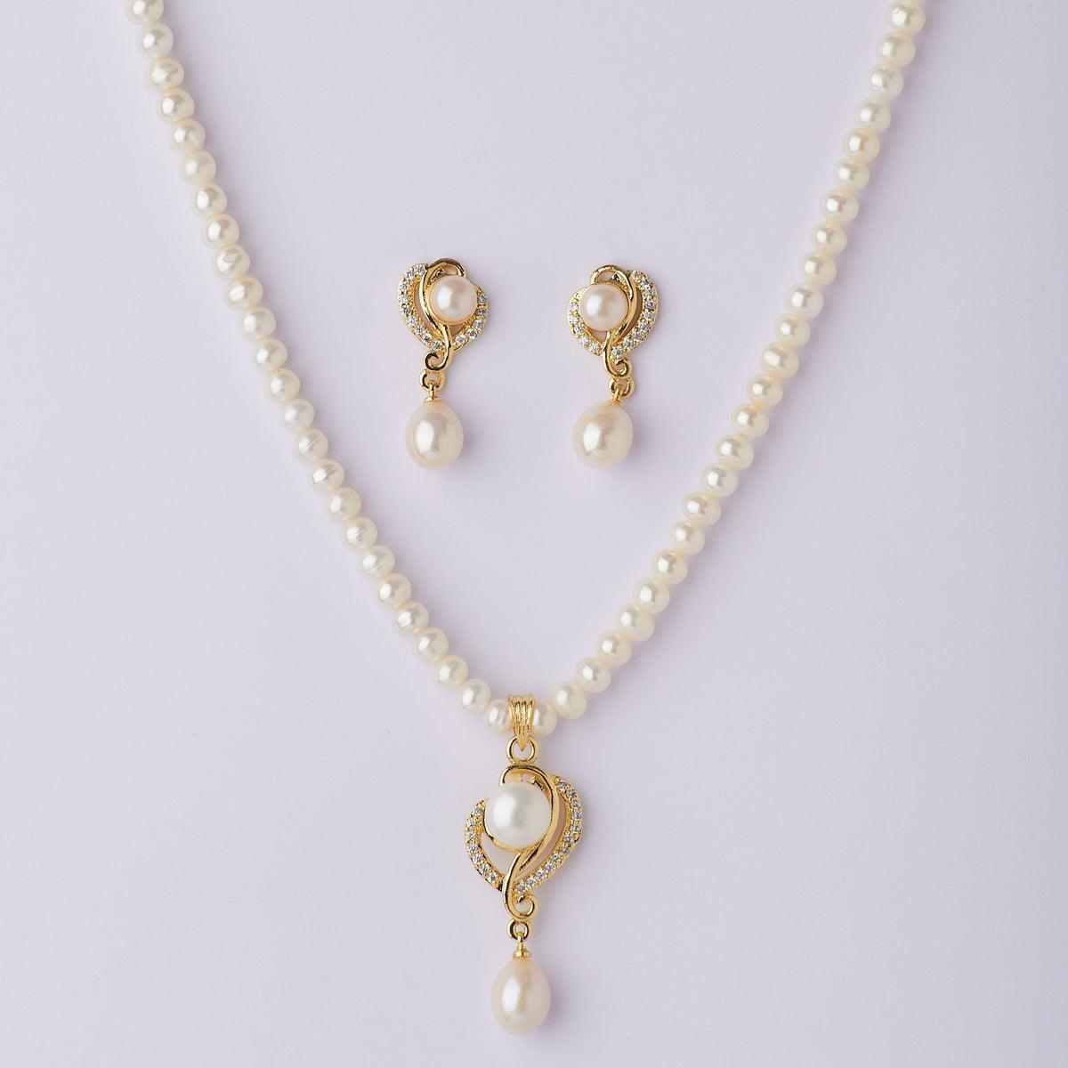 Elegant Real Pearl Necklace Set - Chandrani Pearls