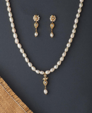Elegant Real Pearl Necklace Set - Chandrani Pearls