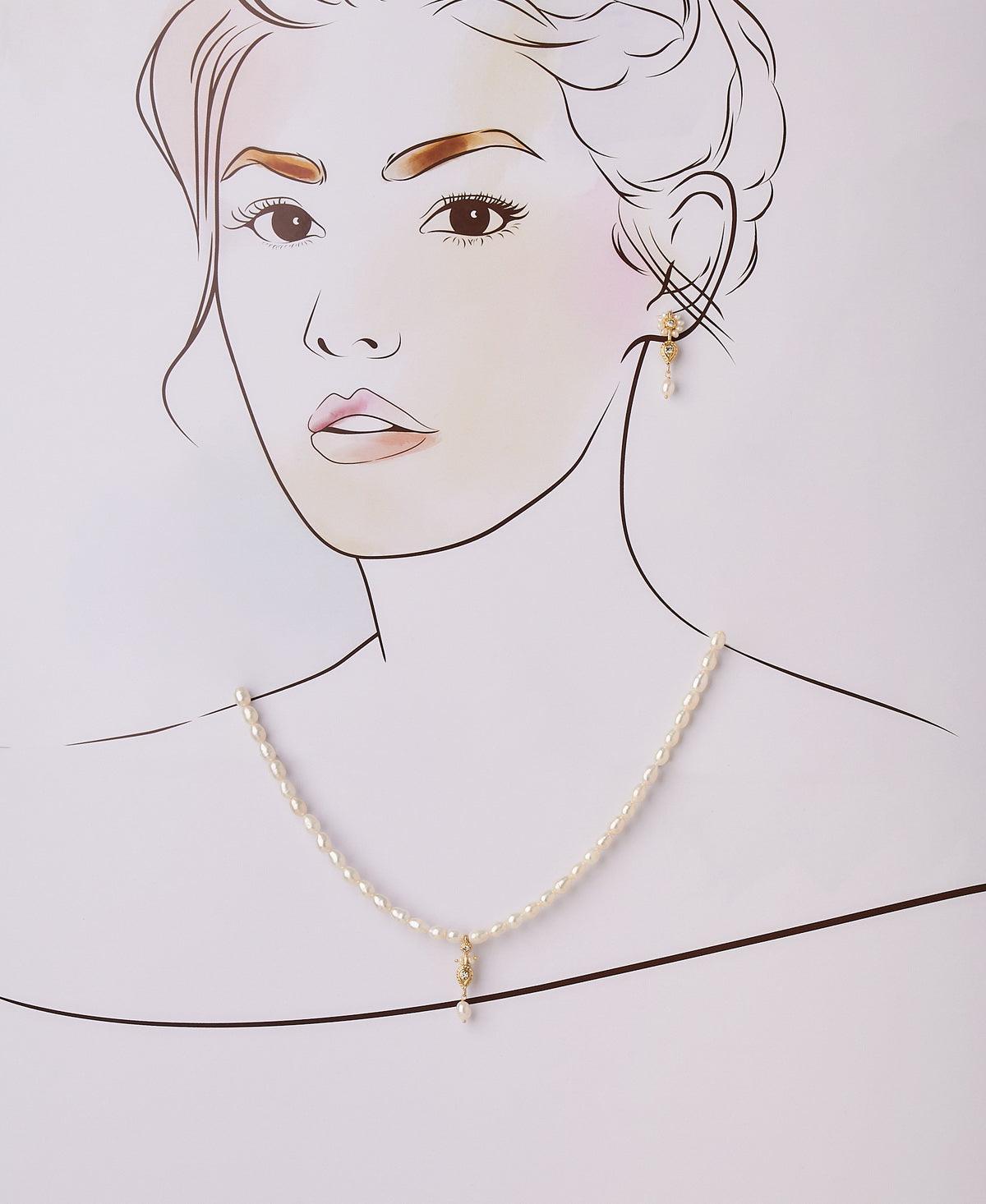 Elegant Real Pearl Necklace Set - Chandrani Pearls