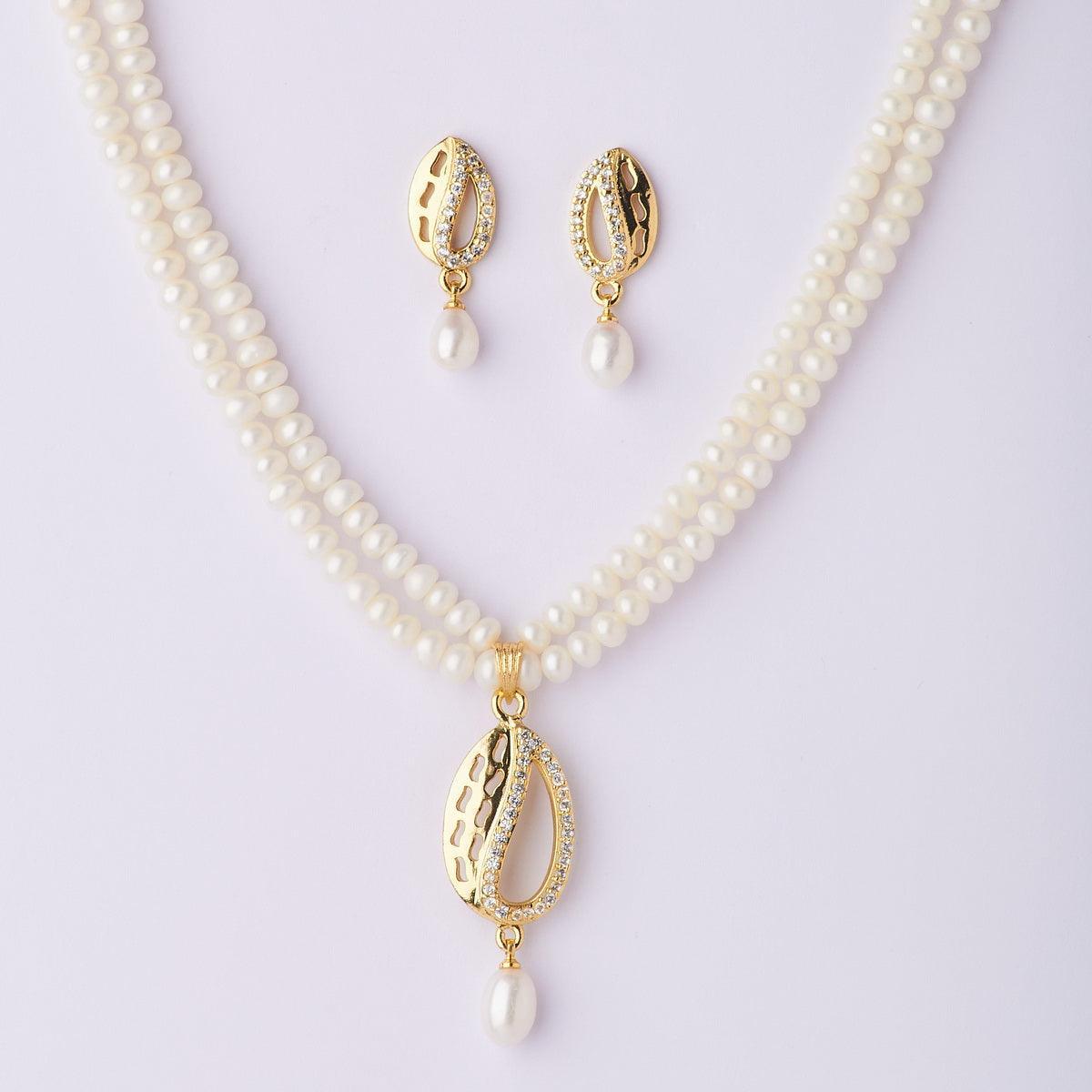 Elegant Real Pearl Necklace Set - Chandrani Pearls