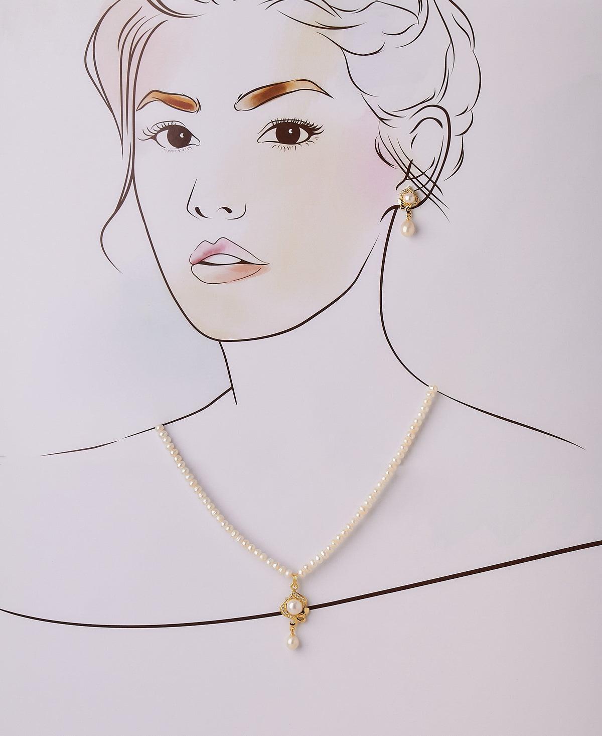 Elegant Real Pearl Necklace Set - Chandrani Pearls