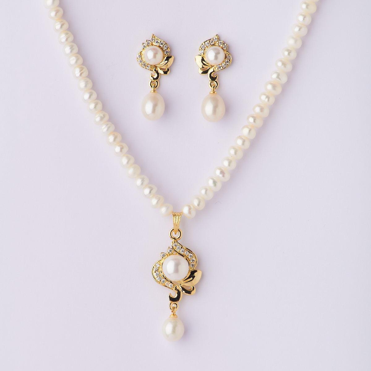 Elegant Real Pearl Necklace Set - Chandrani Pearls