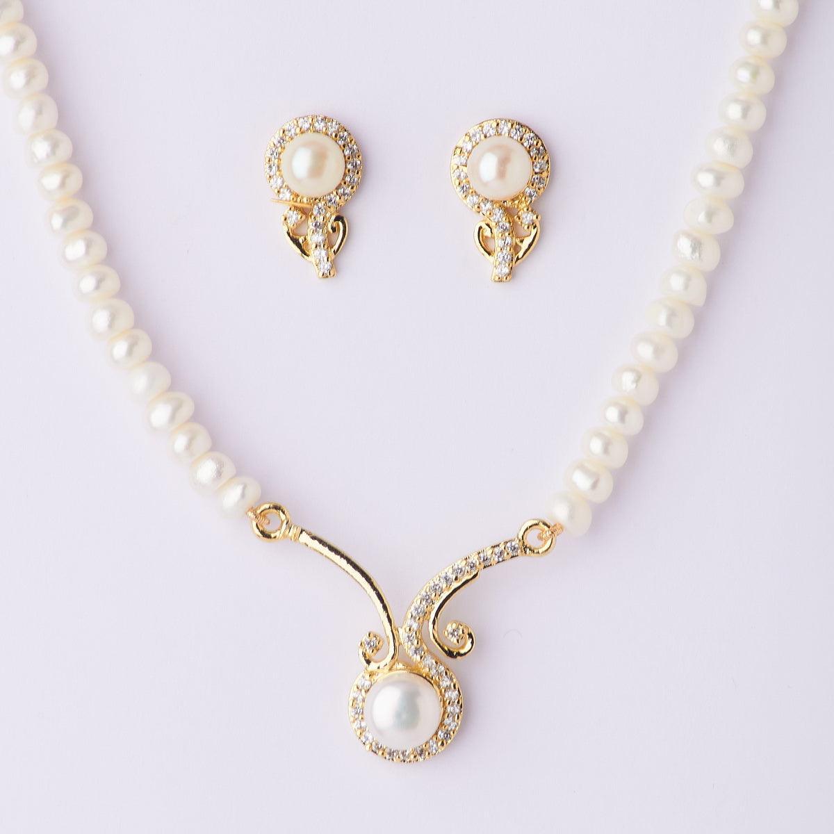 Elegant Real Pearl Necklace Set - Chandrani Pearls