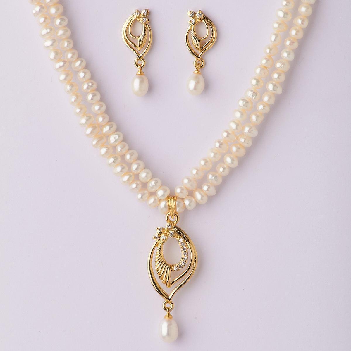 Elegant Real Pearl Necklace Set - Chandrani Pearls