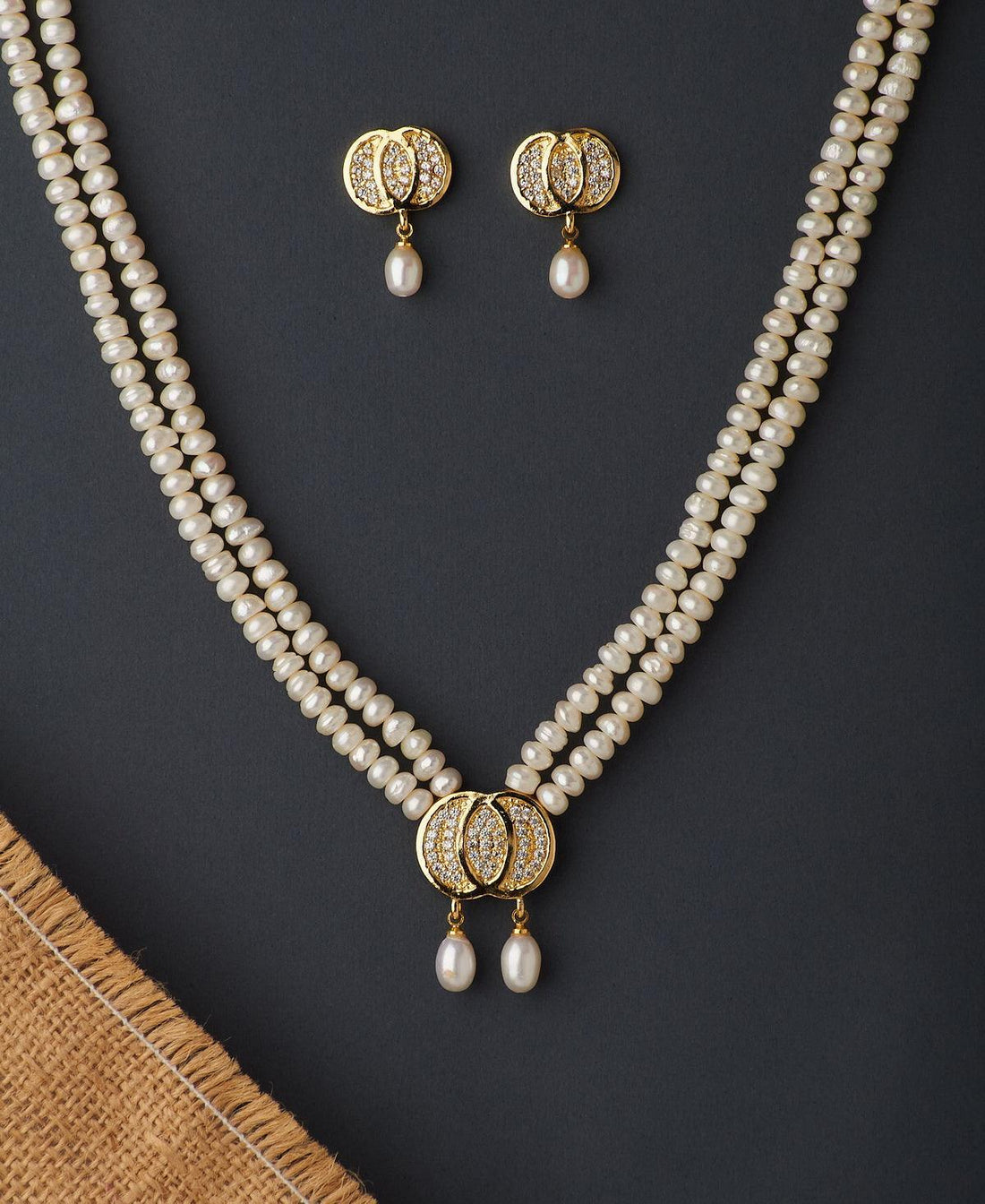 Elegant Real Pearl Necklace Set - Chandrani Pearls