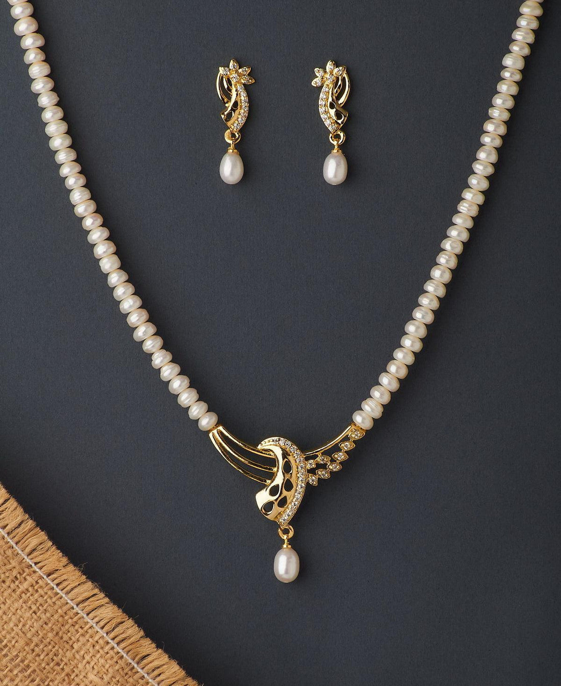 Elegant Real Pearl Necklace Set - Chandrani Pearls
