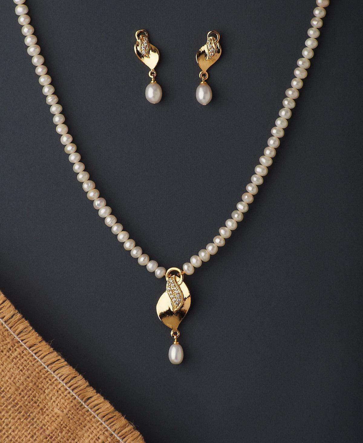 Elegant Real Pearl Necklace Set - Chandrani Pearls