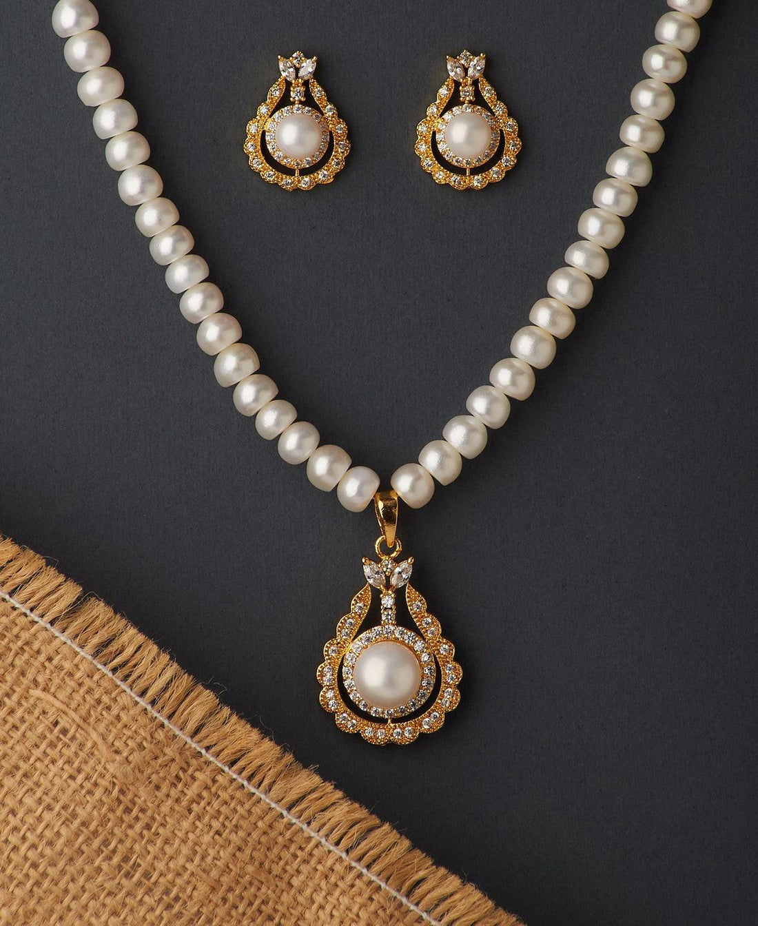 Elegant Real Pearl Necklace Set - Chandrani Pearls