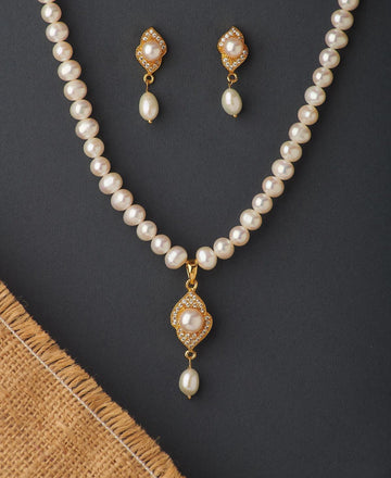 Elegant Real Pearl Necklace Set - Chandrani Pearls