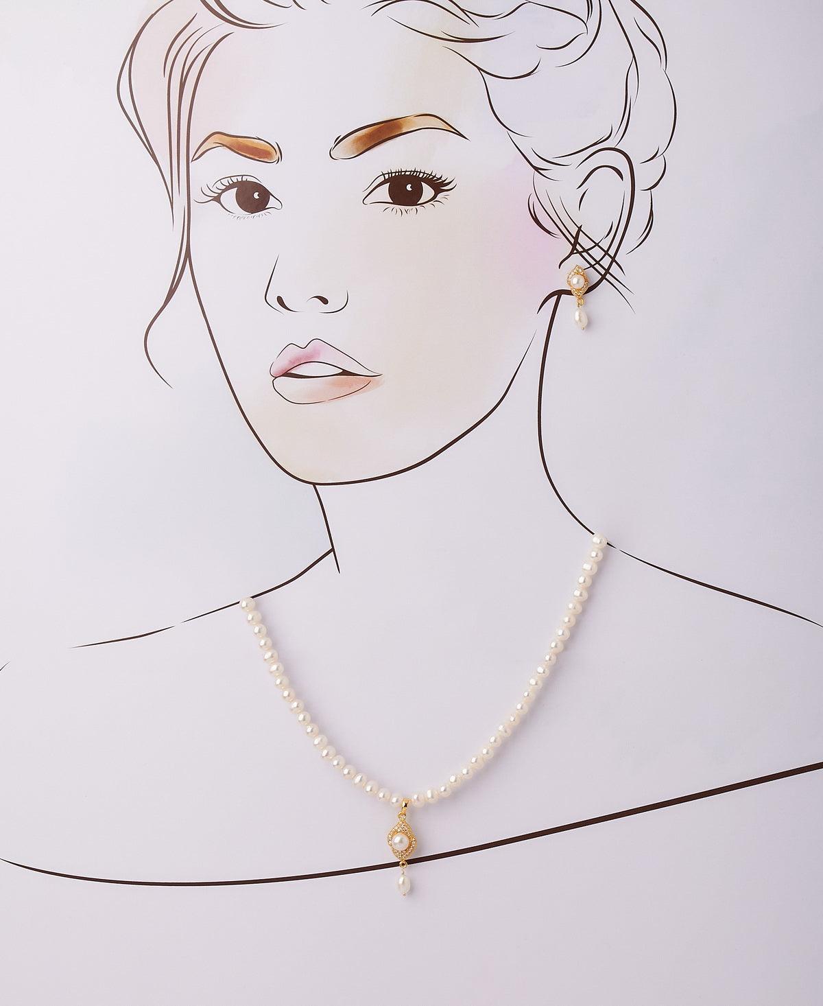 Elegant Real Pearl Necklace Set - Chandrani Pearls