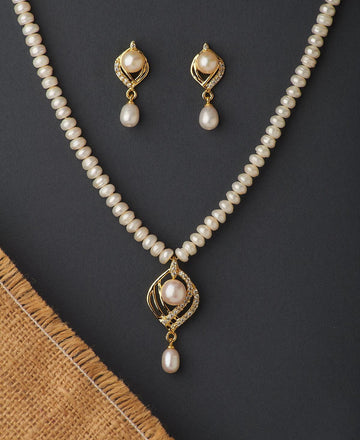 Elegant Real Pearl Necklace Set - Chandrani Pearls