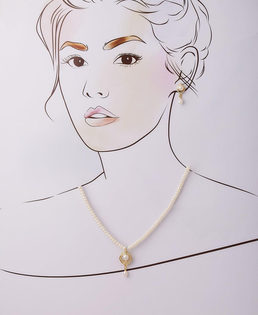 Elegant Real Pearl Necklace Set - Chandrani Pearls
