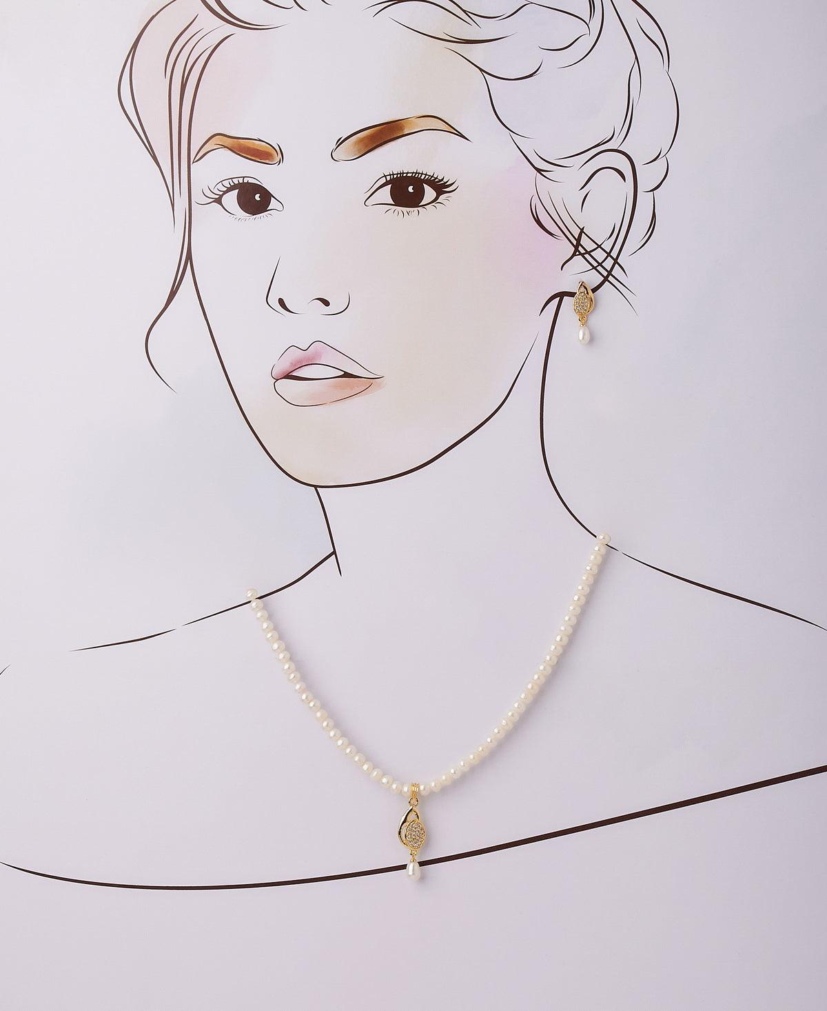 Elegant Real Pearl Necklace Set - Chandrani Pearls