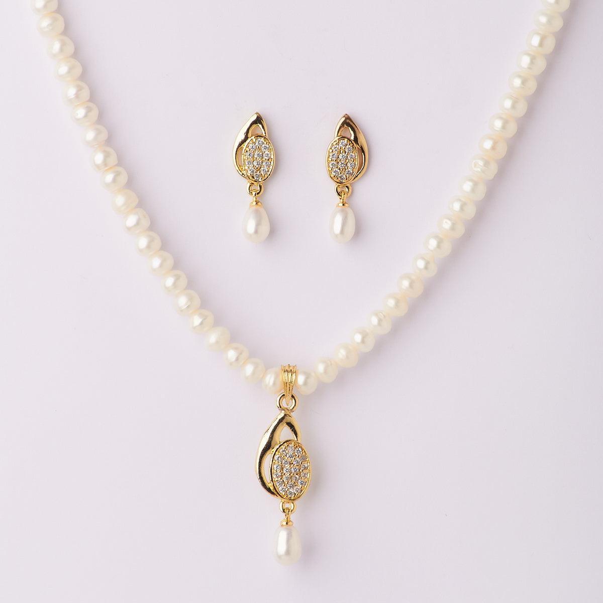 Elegant Real Pearl Necklace Set - Chandrani Pearls
