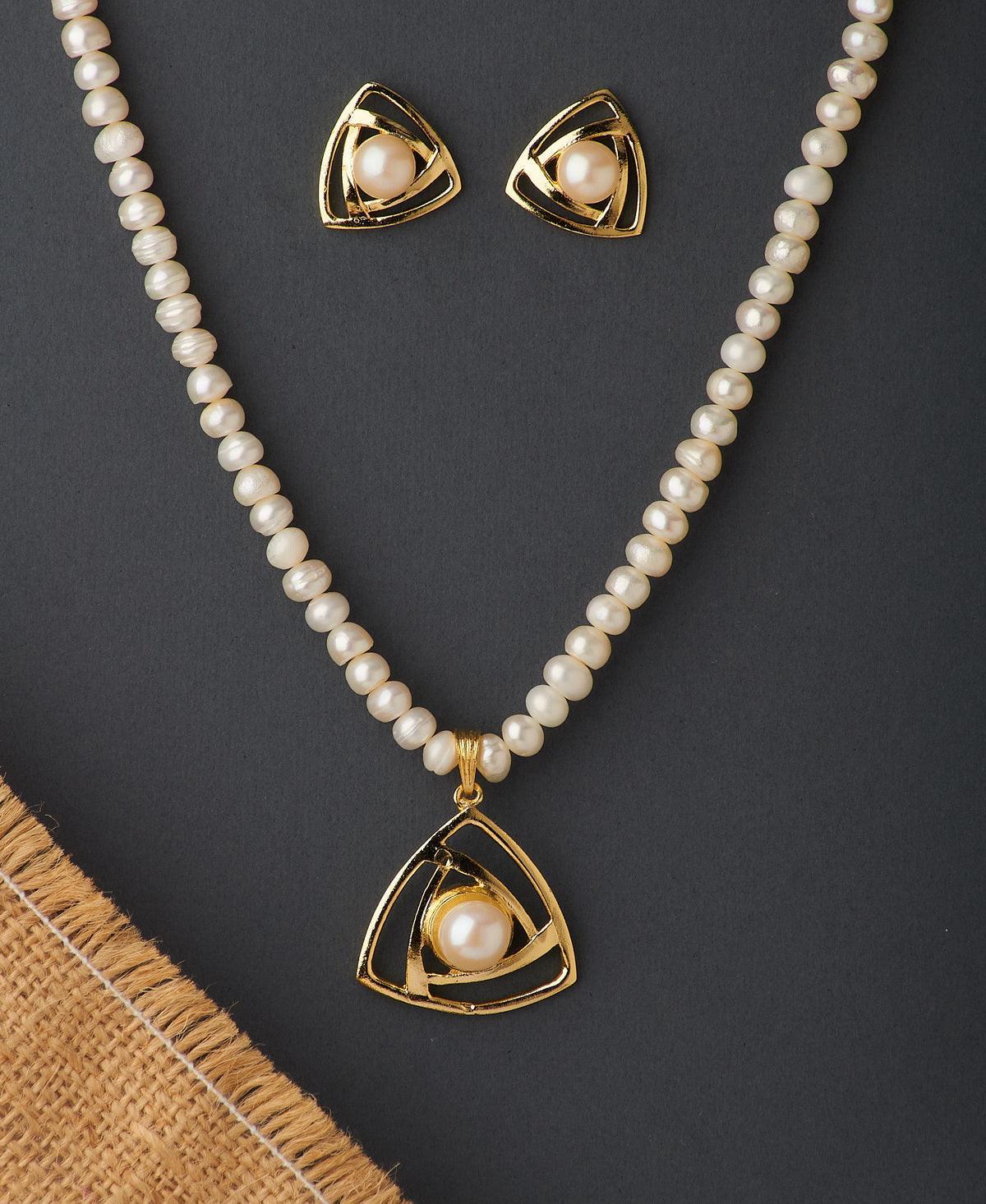 Elegant Real Pearl Necklace Set - Chandrani Pearls
