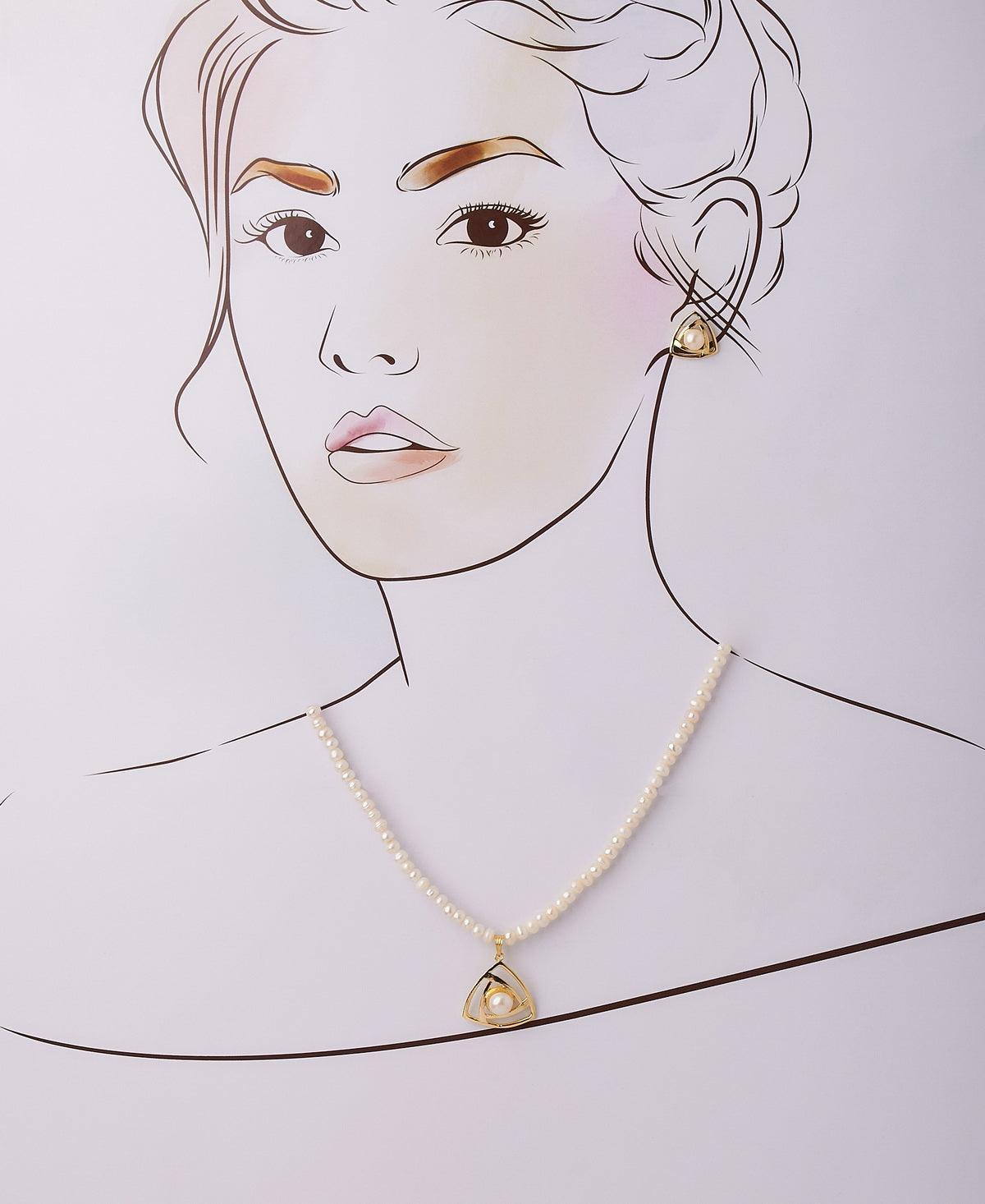 Elegant Real Pearl Necklace Set - Chandrani Pearls