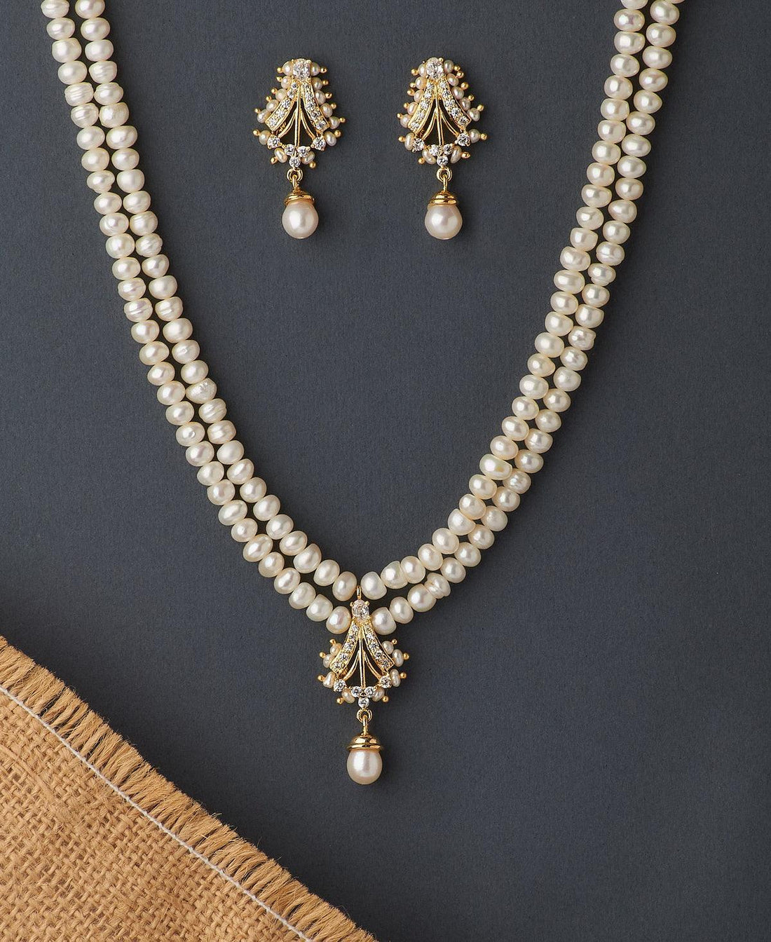 Elegant Real Pearl Necklace Set - Chandrani Pearls