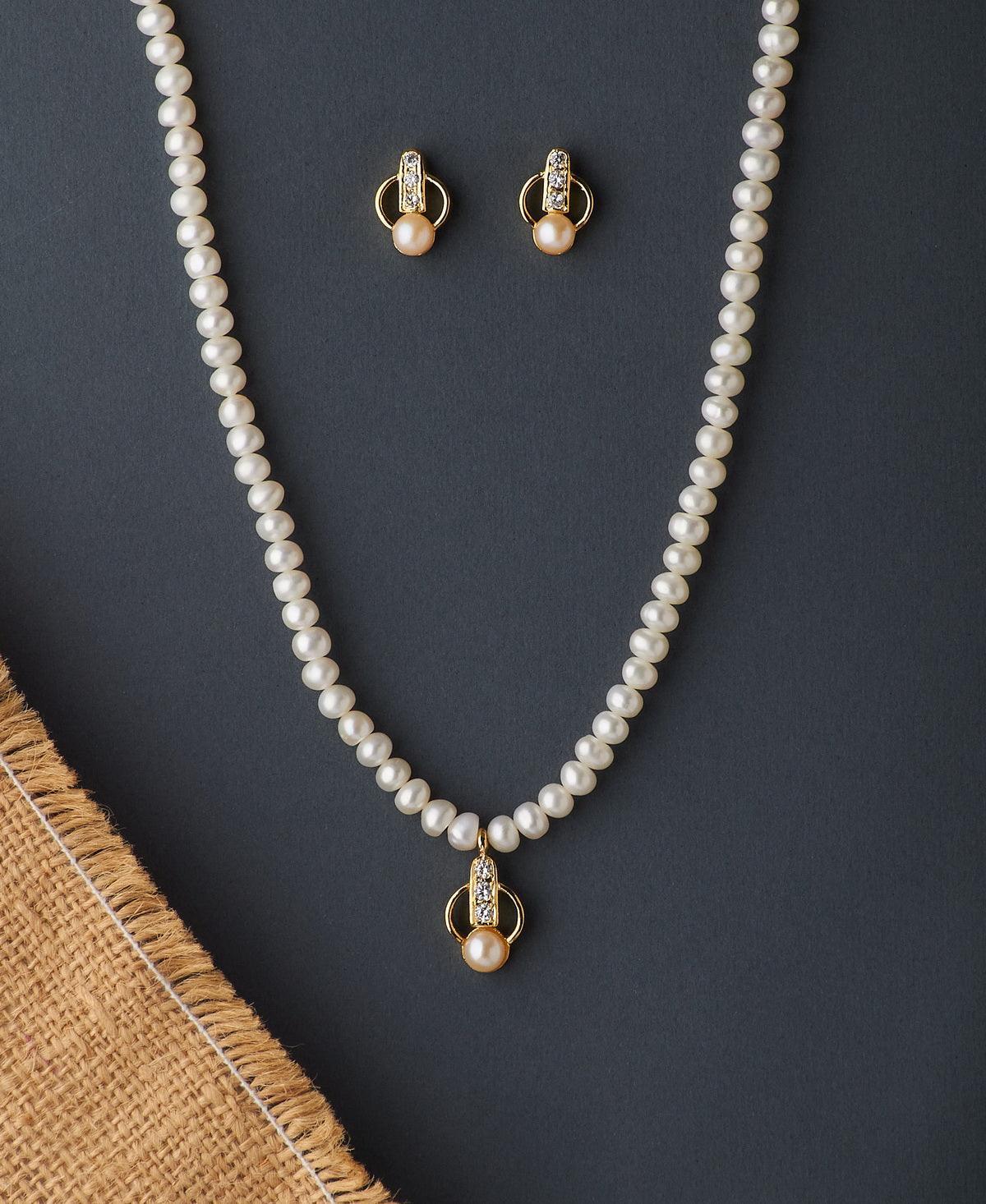 Elegant Real Pearl Necklace Set - Chandrani Pearls