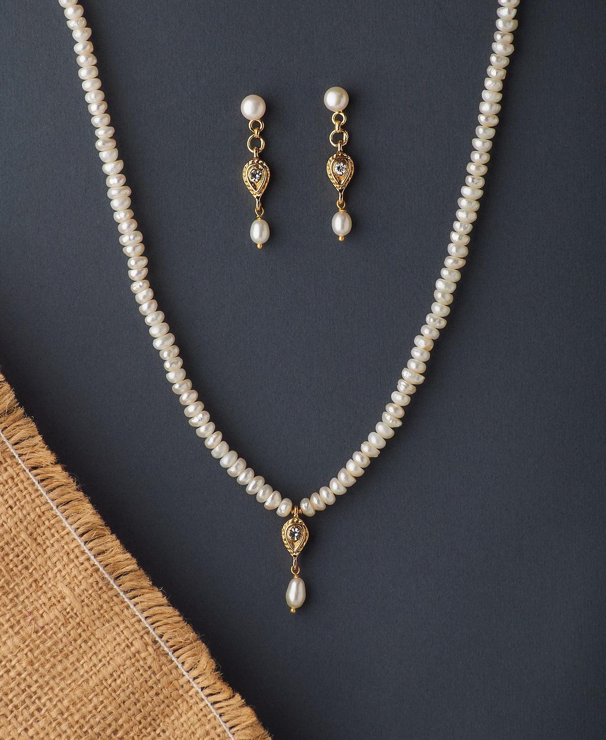 Elegant Real Pearl Necklace Set - Chandrani Pearls