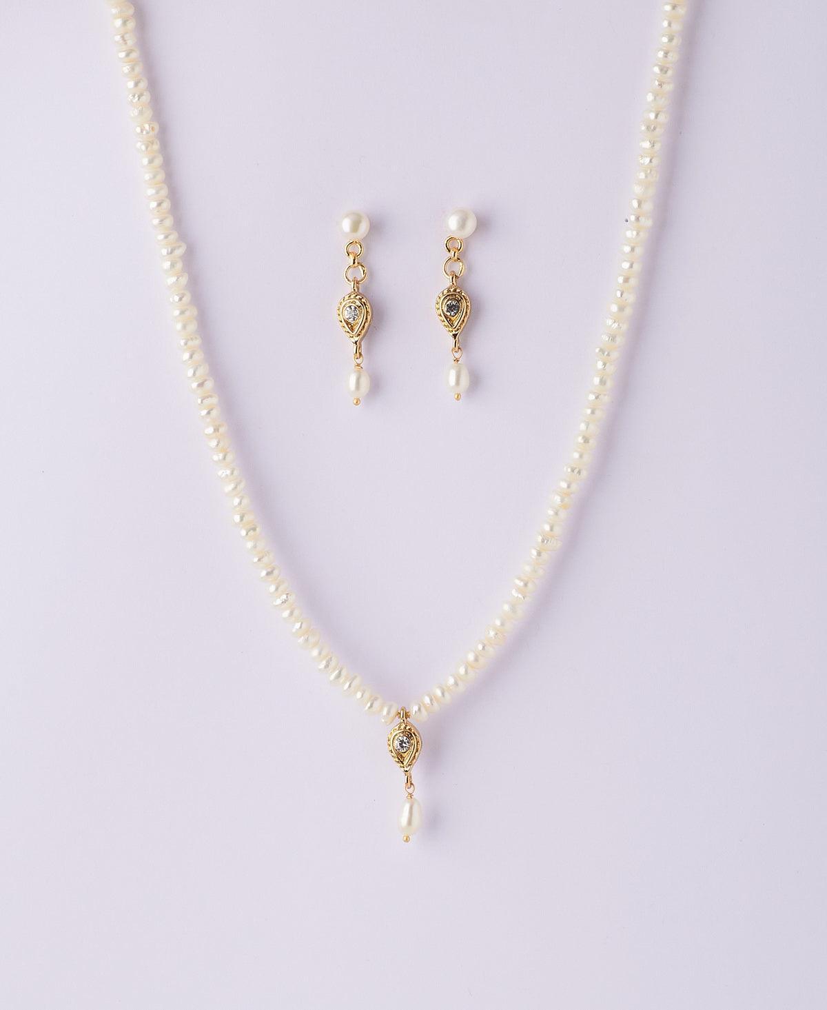 Elegant Real Pearl Necklace Set - Chandrani Pearls