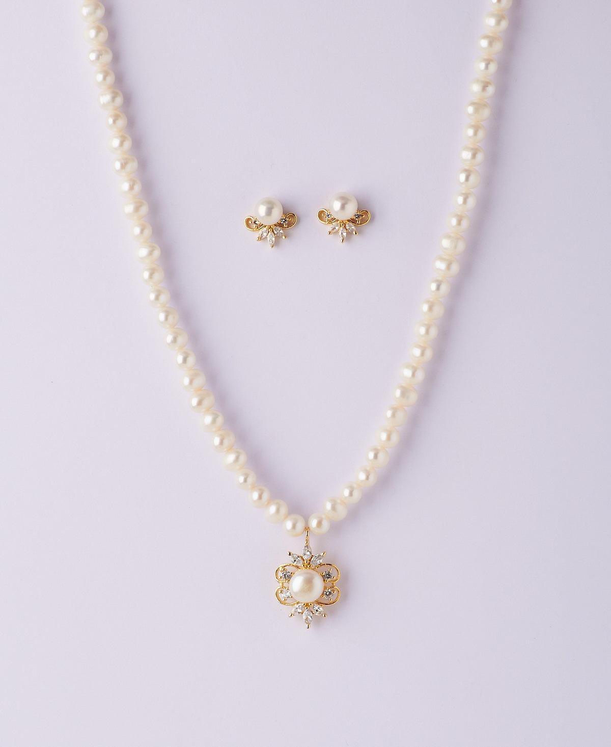 Elegant Real Pearl Necklace Set - Chandrani Pearls