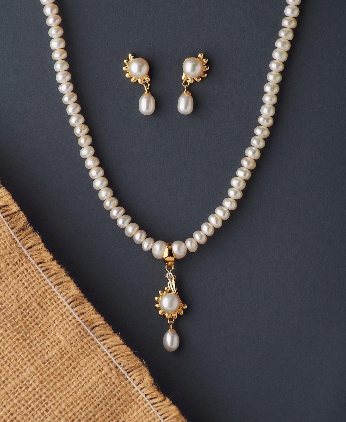 Elegant Real Pearl Necklace Set - Chandrani Pearls