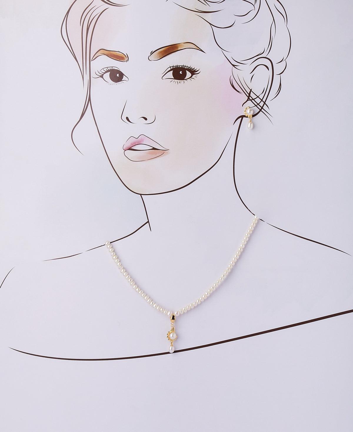 Elegant Real Pearl Necklace Set - Chandrani Pearls