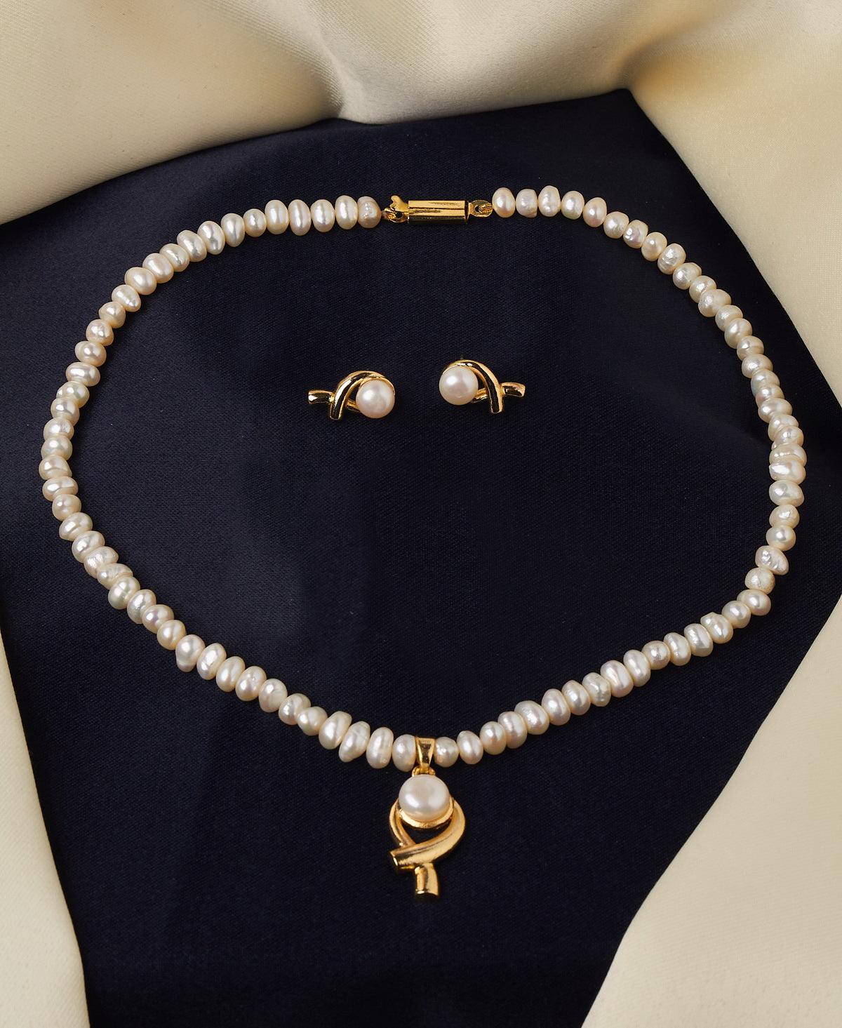 Elegant Real Pearl Necklace Set - Chandrani Pearls
