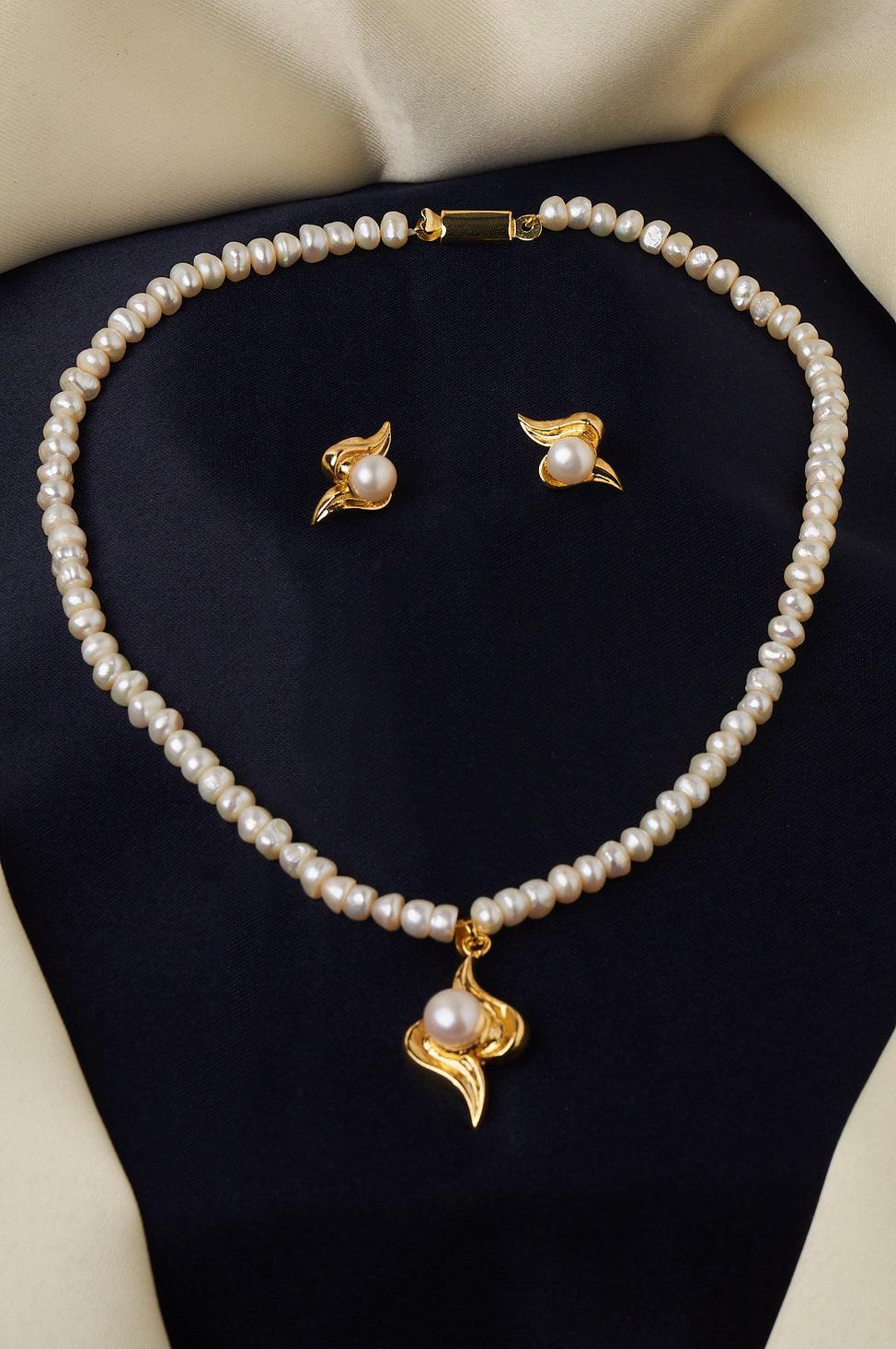 Elegant Real Pearl Necklace Set - Chandrani Pearls