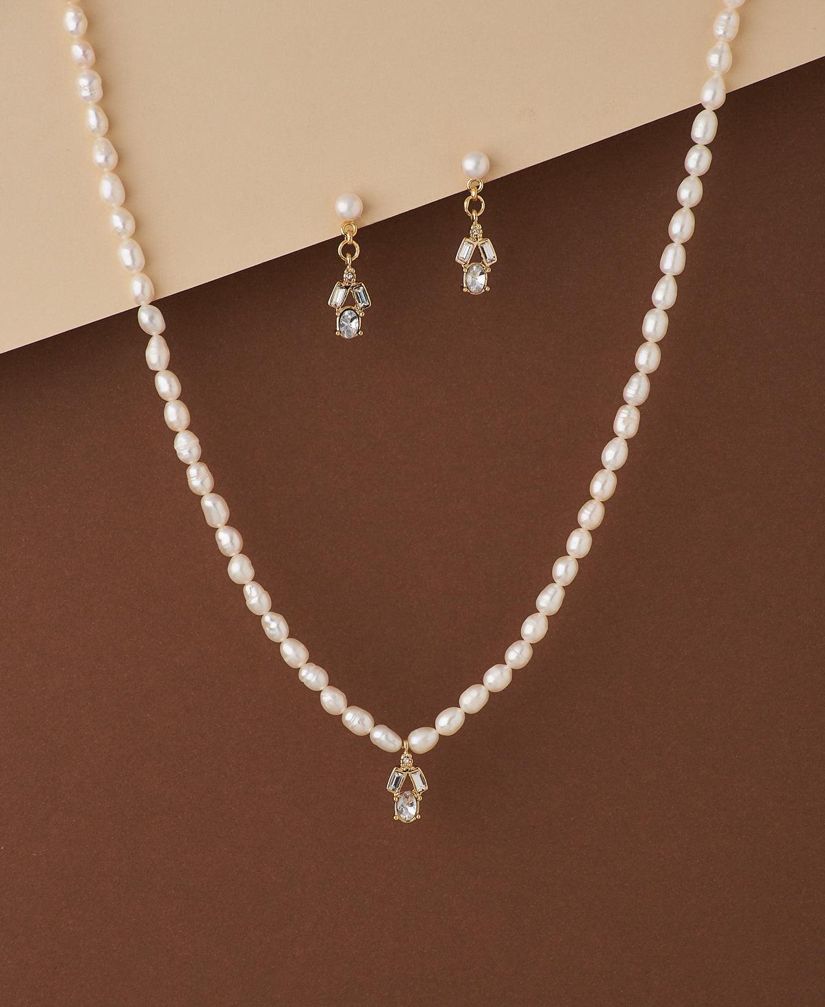 Elegant Real Pearl Necklace Set - Chandrani Pearls