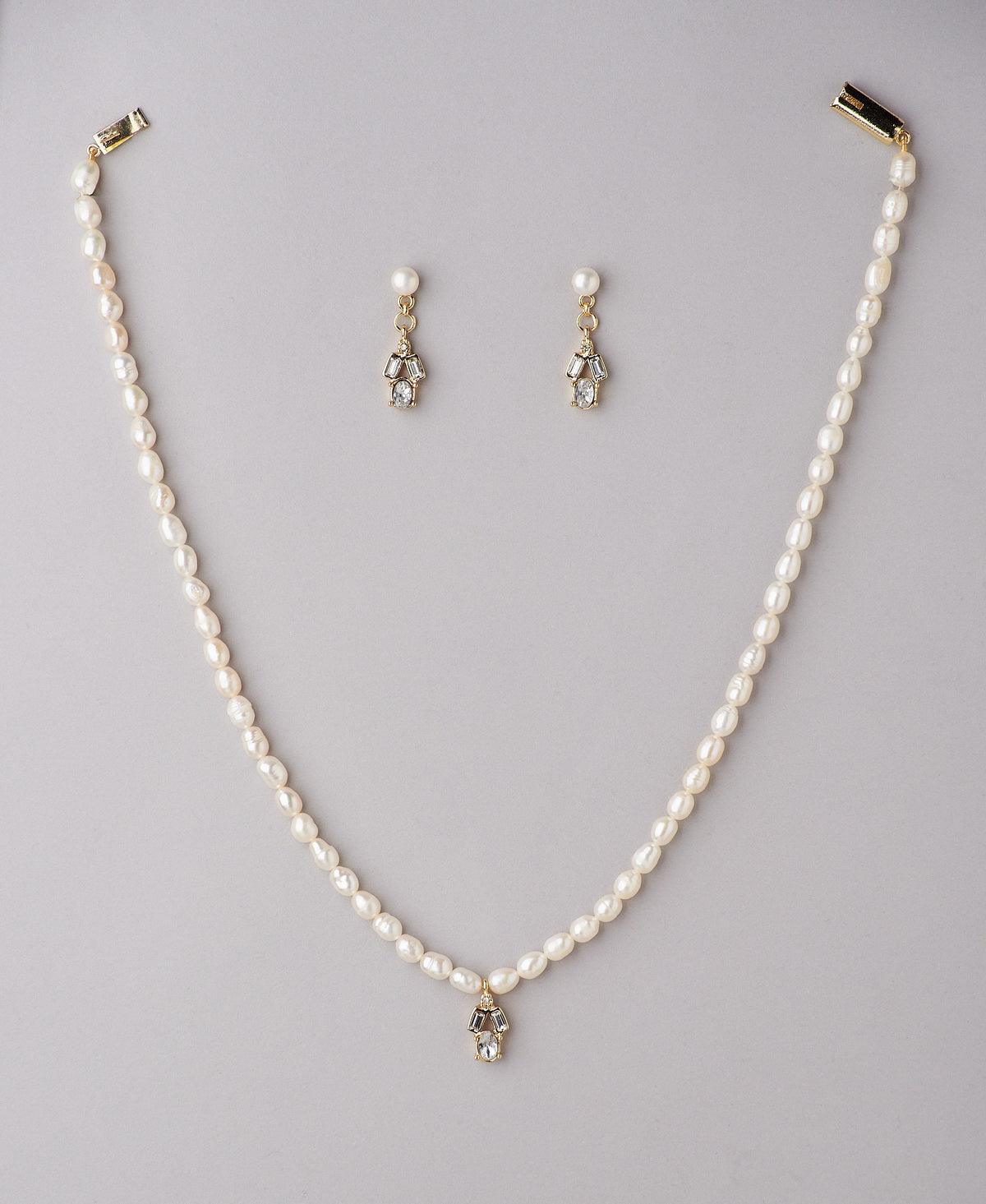 Elegant Real Pearl Necklace Set - Chandrani Pearls