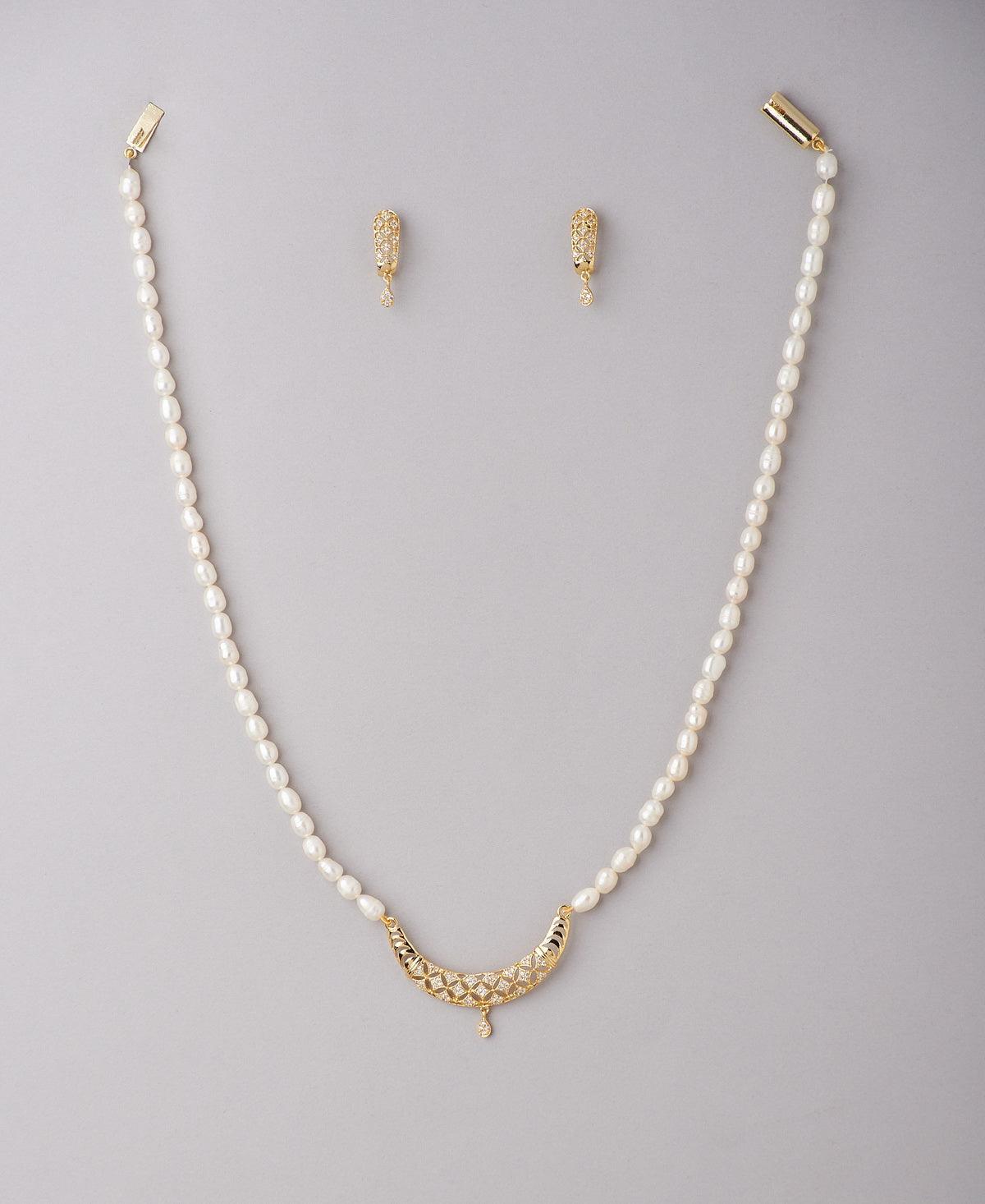 Elegant Real Pearl Necklace Set - Chandrani Pearls